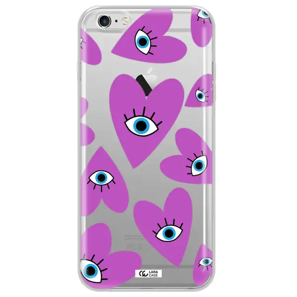 A Purple Heart With Eyes And A Black Eye Apple Iphone 6 S Plus Clear Tpu Case