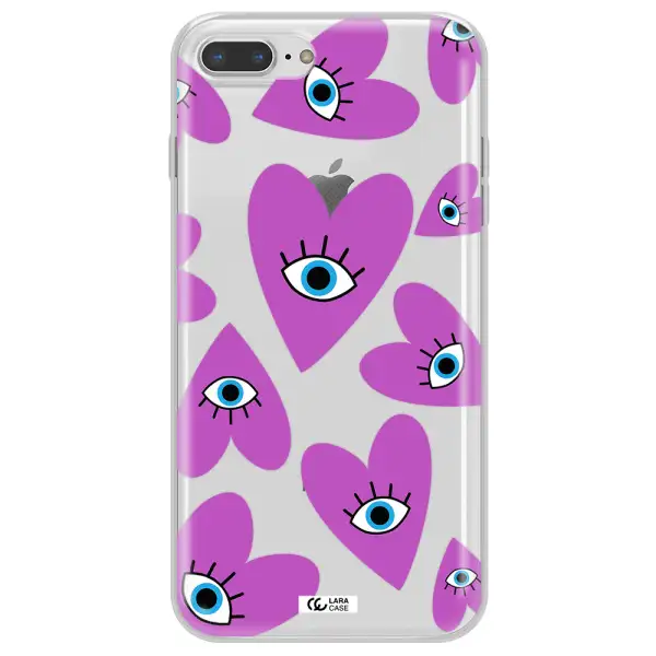 A Purple Heart With Eyes And A Black Eye Apple Iphone 7 Plus Clear Tpu Case