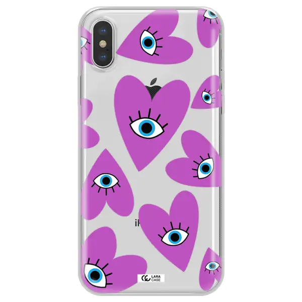 A Purple Heart With Eyes And A Black Eye Apple Iphone X Clear Tpu Case