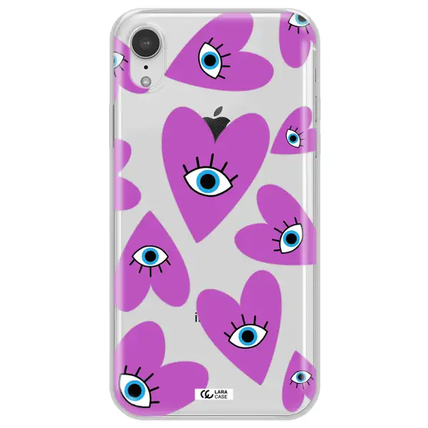 A Purple Heart With Eyes And A Black Eye Apple Iphone Xr Clear Tpu Case