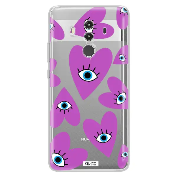 A Purple Heart With Eyes And A Black Eye Huawei Mate 10 Clear Tpu Case