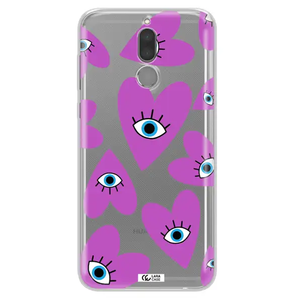 A Purple Heart With Eyes And A Black Eye Huawei Mate 10 Lite Clear Tpu Case