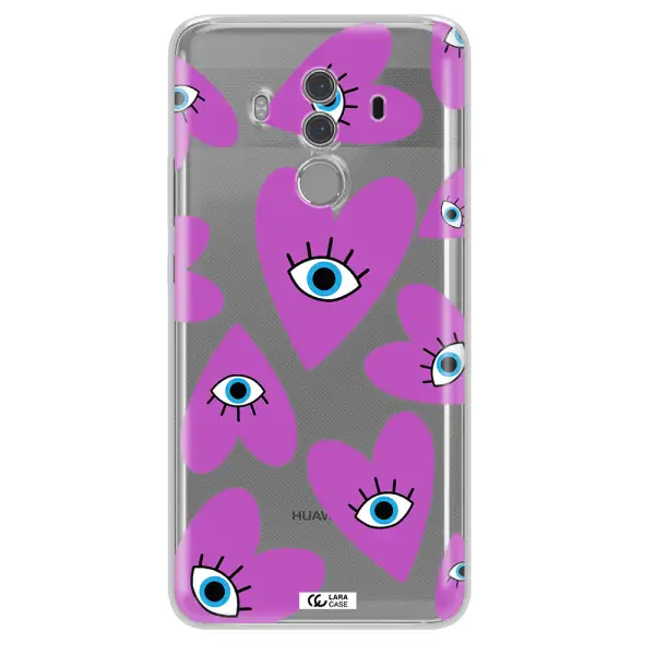 A Purple Heart With Eyes And A Black Eye Huawei Mate 10 Pro Clear Tpu Case