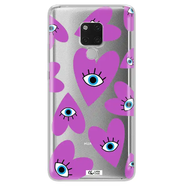 A Purple Heart With Eyes And A Black Eye Huawei Mate 20X Clear Tpu Case