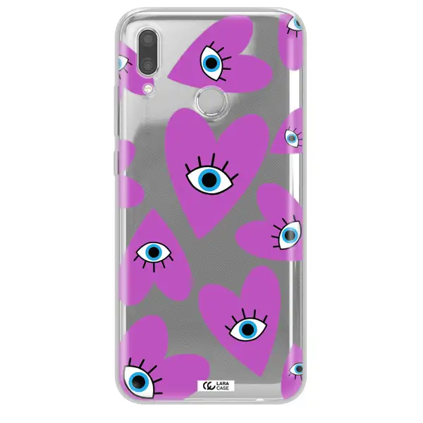 A Purple Heart With Eyes And A Black Eye Huawei P Smart 2019 Clear Tpu Case