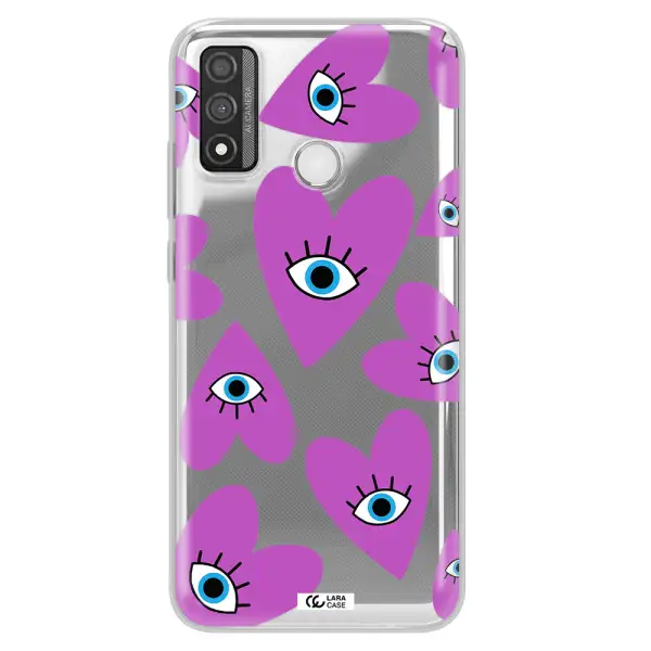A Purple Heart With Eyes And A Black Eye Huawei P Smart 2020 Clear Tpu Case