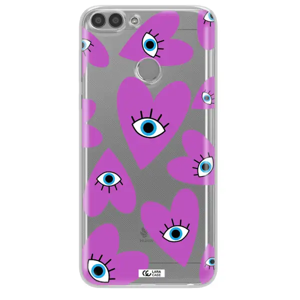 A Purple Heart With Eyes And A Black Eye Huawei P Smart Clear Tpu Case