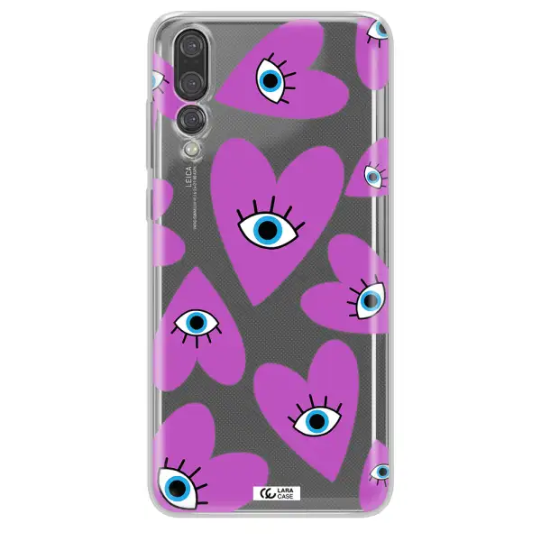 A Purple Heart With Eyes And A Black Eye Huawei P20 Pro Clear Tpu Case