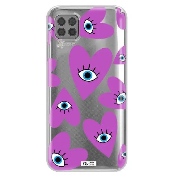 A Purple Heart With Eyes And A Black Eye Huawei P40 Lite Clear Tpu Case