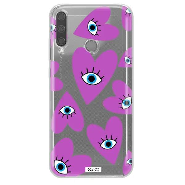 A Purple Heart With Eyes And A Black Eye Huawei P40 Lite E Clear Tpu Case
