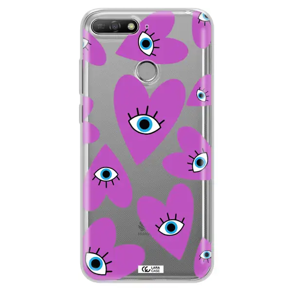 A Purple Heart With Eyes And A Black Eye Huawei Y6 Prime 2018 Clear Tpu Case