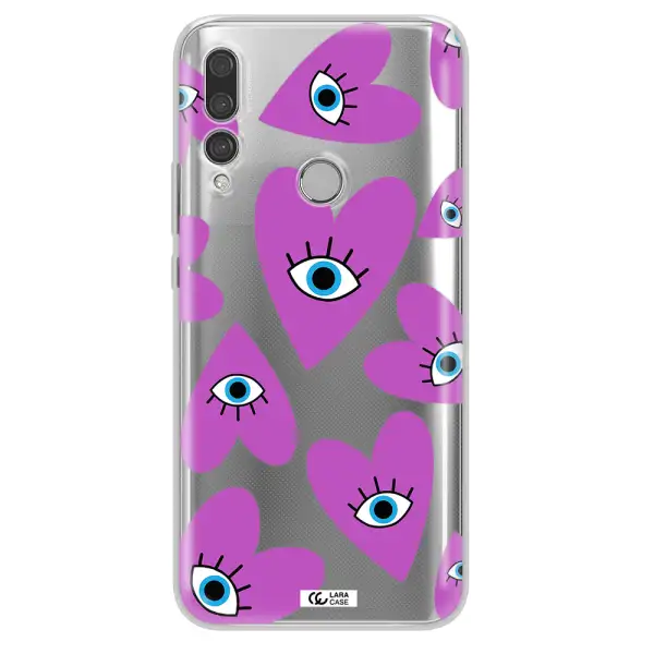 A Purple Heart With Eyes And A Black Eye Huawei Y9 Prime 2019 Clear Tpu Case