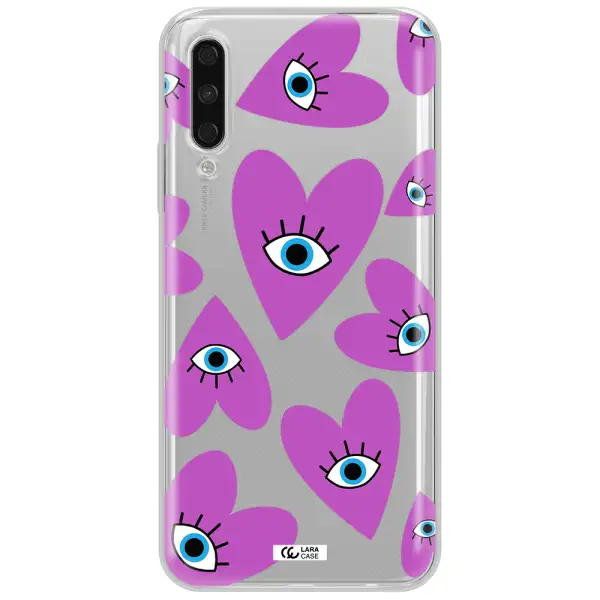 A Purple Heart With Eyes And A Black Eye Huawei Y9S Clear Tpu Case