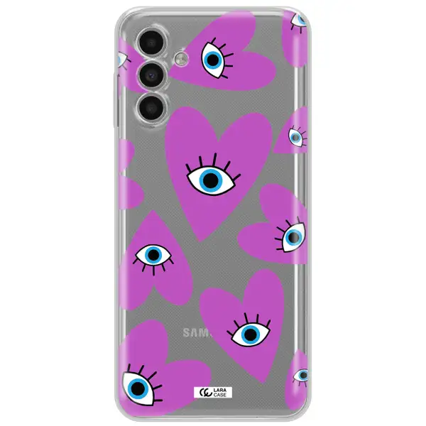 A Purple Heart With Eyes And A Black Eye Samsung A13 5G Clear Tpu Case