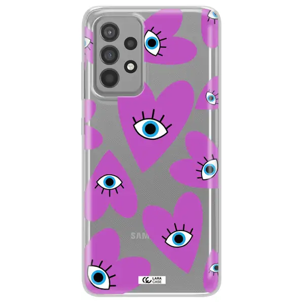 A Purple Heart With Eyes And A Black Eye Samsung A52 Clear Tpu Case