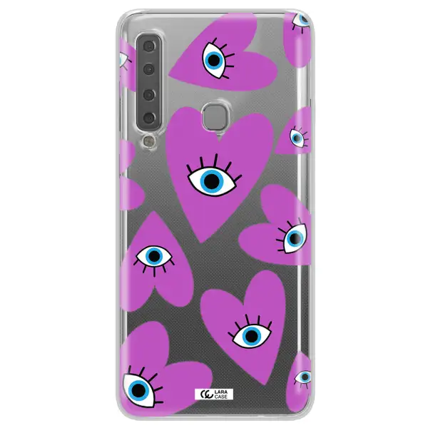 A Purple Heart With Eyes And A Black Eye Samsung A9 2018 Clear Tpu Case