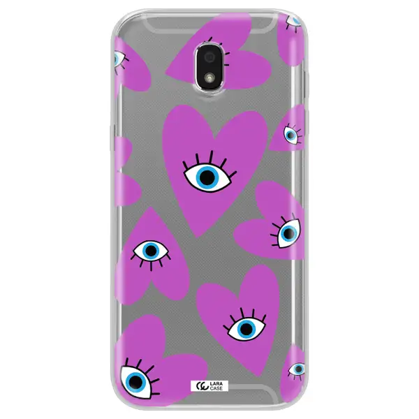 A Purple Heart With Eyes And A Black Eye Samsung J5 2017 Clear Tpu Case
