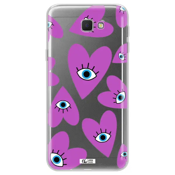 A Purple Heart With Eyes And A Black Eye Samsung J5 Prime Clear Tpu Case