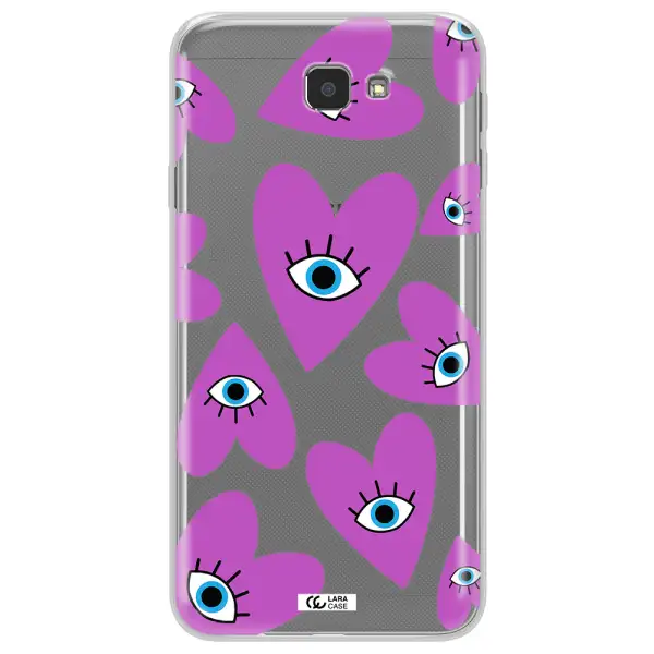 A Purple Heart With Eyes And A Black Eye Samsung J7 Prim Clear Tpu Case