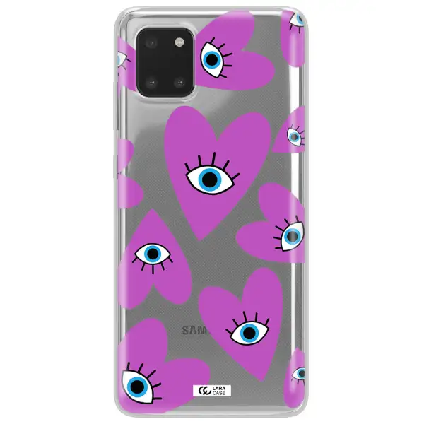 A Purple Heart With Eyes And A Black Eye Samsung Note 10 Lite Clear Tpu Case