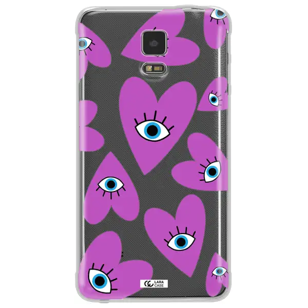 A Purple Heart With Eyes And A Black Eye Samsung Note 4 Clear Tpu Case