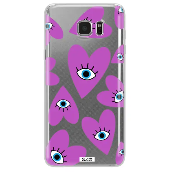 A Purple Heart With Eyes And A Black Eye Samsung Note 5 Clear Tpu Case