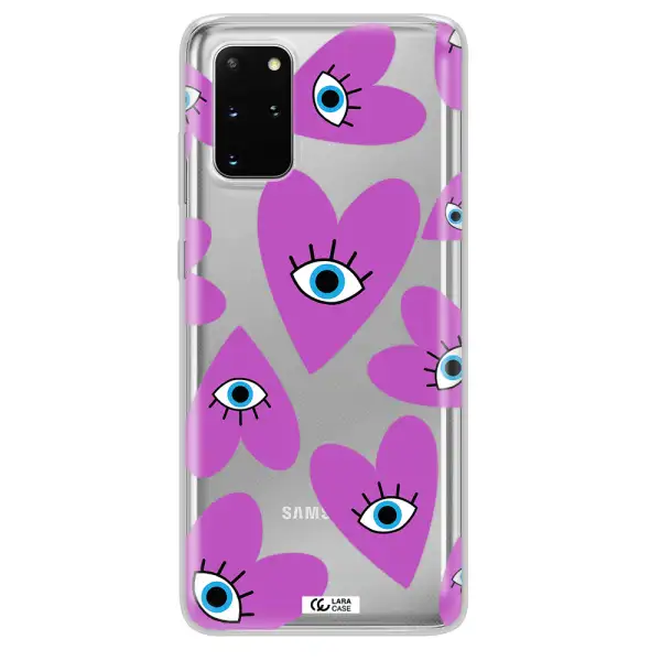 A Purple Heart With Eyes And A Black Eye Samsung S 20 Plus Clear Tpu Case