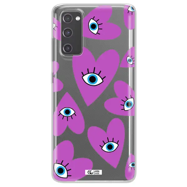 A Purple Heart With Eyes And A Black Eye Samsung S20 Fe Clear Tpu Case