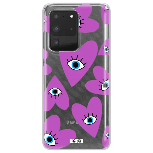 A Purple Heart With Eyes And A Black Eye Samsung S20 Ultra Clear Tpu Case