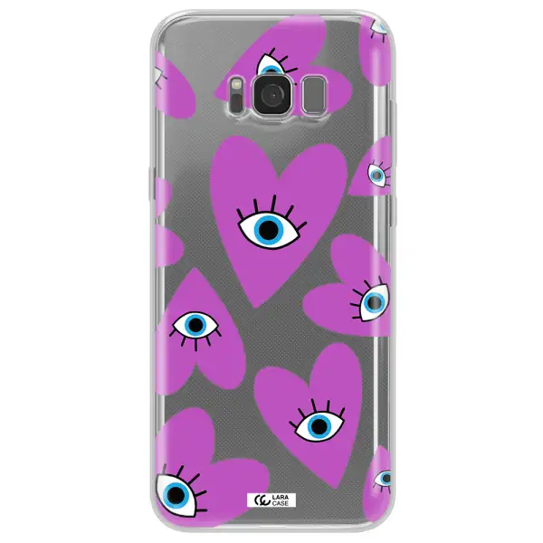A Purple Heart With Eyes And A Black Eye Samsung S8 Plus Clear Tpu Case