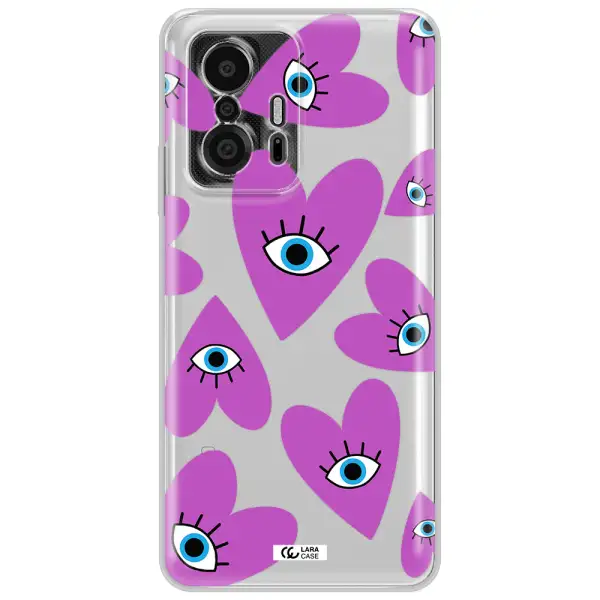 A Purple Heart With Eyes And A Black Eye Xiaomi 11T Pro Clear Tpu Case