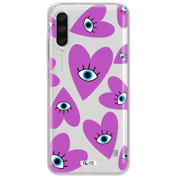 A Purple Heart With Eyes And A Black Eye Xiaomi Mi A3 Clear Tpu Case