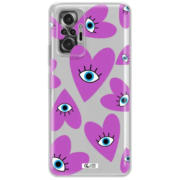 A Purple Heart With Eyes And A Black Eye Xiaomi Note 10 Pro Clear Tpu Case