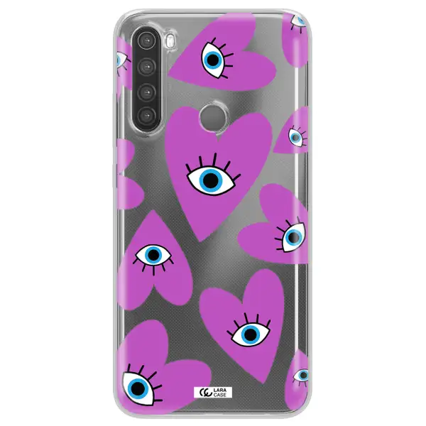 A Purple Heart With Eyes And A Black Eye Xiaomi Note 8 Clear Tpu Case