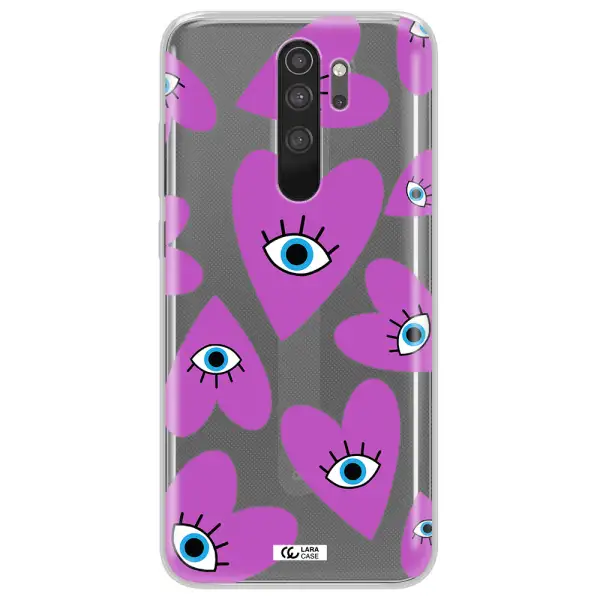 A Purple Heart With Eyes And A Black Eye Xiaomi Note 8 Pro Clear Tpu Case