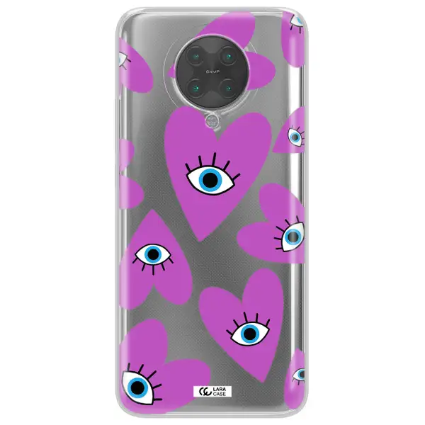 A Purple Heart With Eyes And A Black Eye Xiaomi Poco F2 Pro Clear Tpu Case