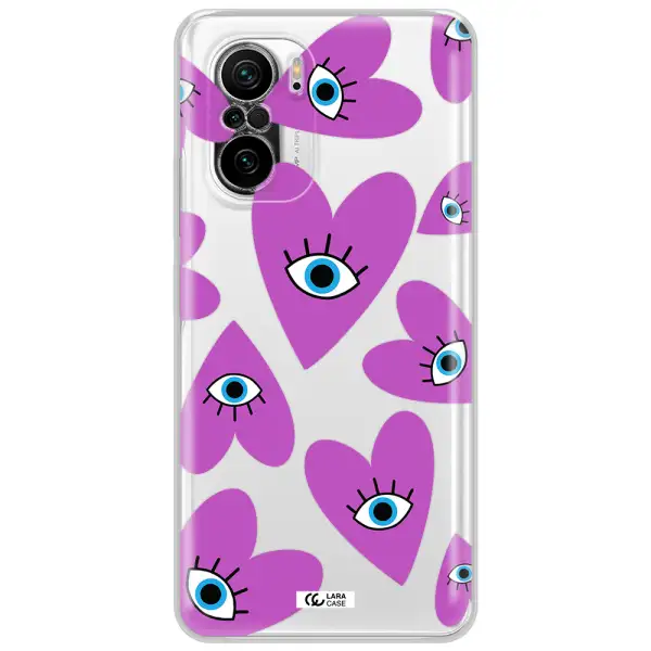 A Purple Heart With Eyes And A Black Eye Xiaomi Poco F3 Clear Tpu Case