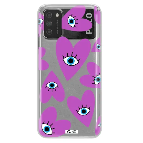 A Purple Heart With Eyes And A Black Eye Xiaomi Poco M3 Clear Tpu Case