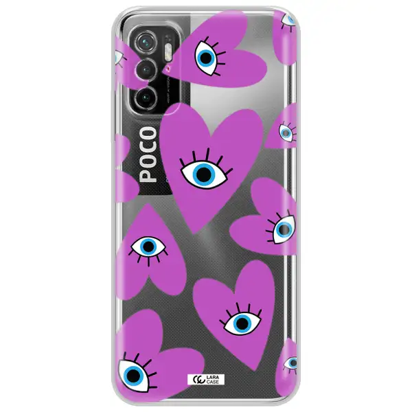 A Purple Heart With Eyes And A Black Eye Xiaomi Poco M3 Pro Clear Tpu Case