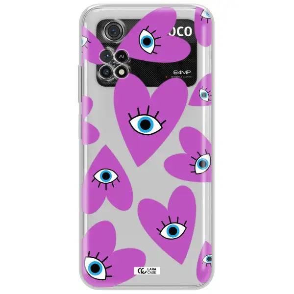 A Purple Heart With Eyes And A Black Eye Xiaomi Poco M4 Pro 4G Clear Tpu Case