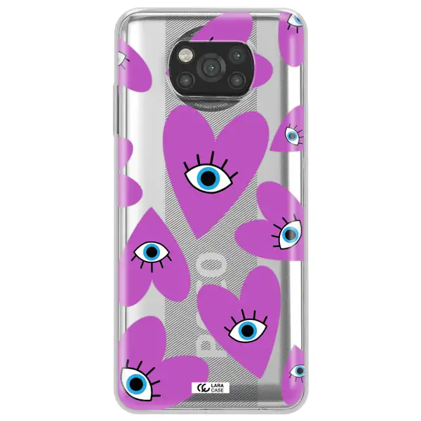 A Purple Heart With Eyes And A Black Eye Xiaomi Poco X3 Clear Tpu Case