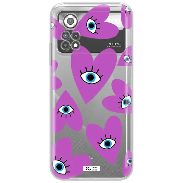 A Purple Heart With Eyes And A Black Eye Xiaomi Poco X4 Pro Clear Tpu Case