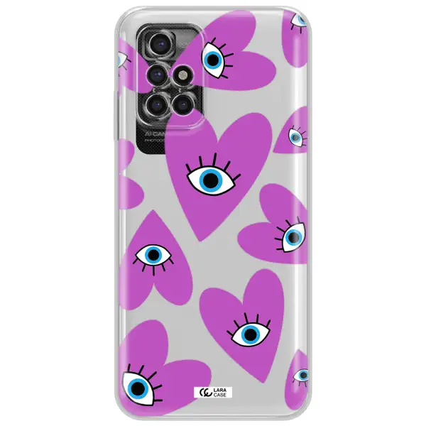 A Purple Heart With Eyes And A Black Eye Xiaomi Redmi 10 Clear Tpu Case