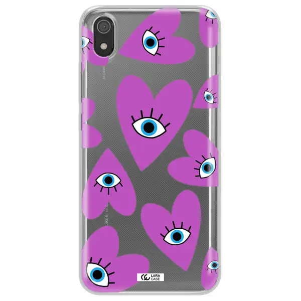 A Purple Heart With Eyes And A Black Eye Xiaomi Redmi 7A Clear Tpu Case