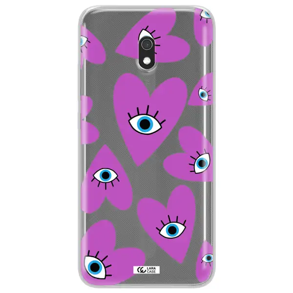 A Purple Heart With Eyes And A Black Eye Xiaomi Redmi 8A Clear Tpu Case