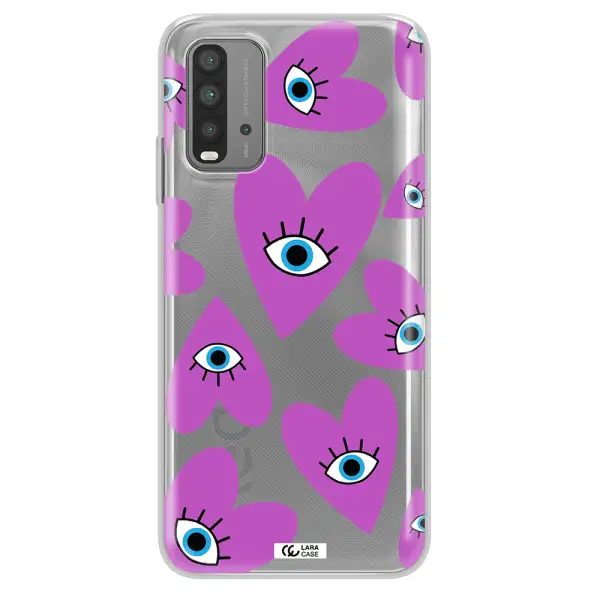 A Purple Heart With Eyes And A Black Eye Xiaomi Redmi 9T Clear Tpu Case