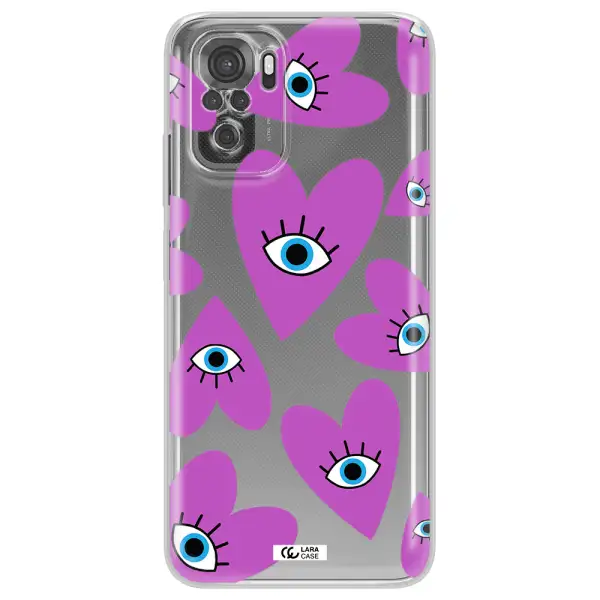 A Purple Heart With Eyes And A Black Eye Xiaomi Redmi Note 10S Clear Tpu Case