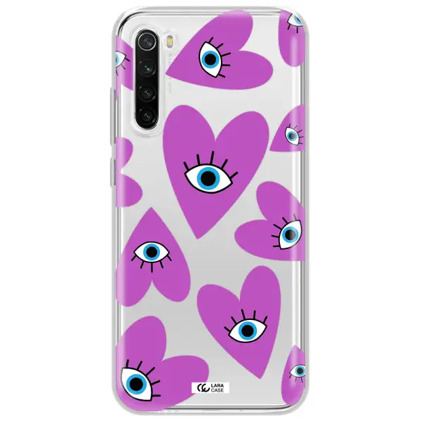 A Purple Heart With Eyes And A Black Eye Xiaomi Redmi Note 8T Clear Tpu Case