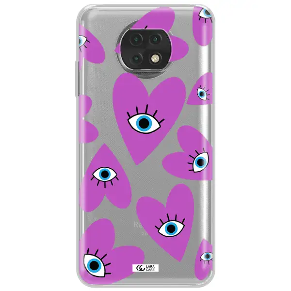 A Purple Heart With Eyes And A Black Eye Xiaomi Redmi Note 9T Clear Tpu Case