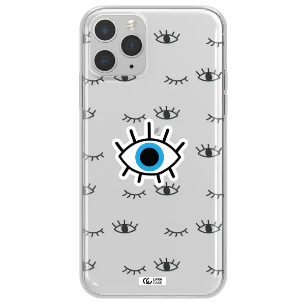 A Blue Eye With Black Eyeballs And Eyelashes Apple Iphone 11 Pro Max Clear Tpu Case